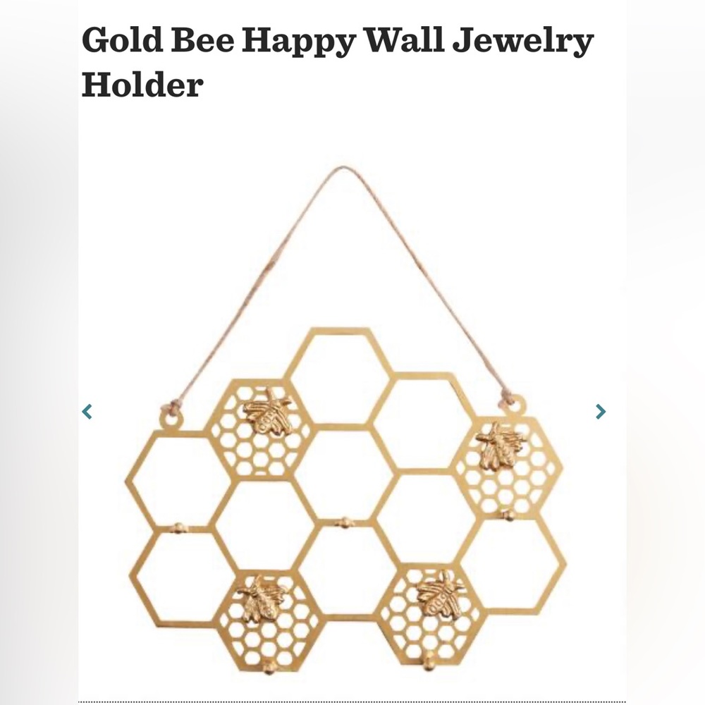 Gold Bee Happy Wall Jewelry Holder or you can use it in the kitchen too